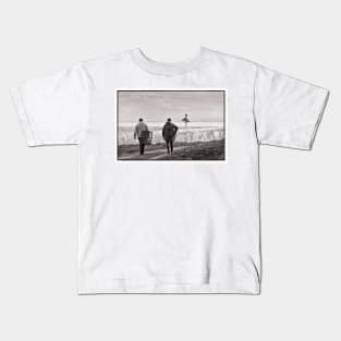 Fishermen passing by the lighthouse - Mull of Galloway, Scotland Kids T-Shirt